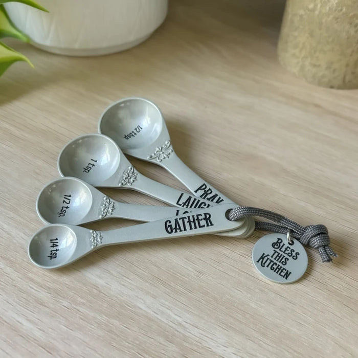 Measuring Spoons 4 Piece Set Kitchen Prayer