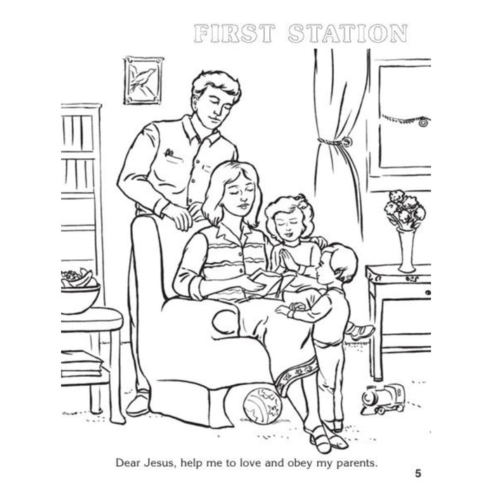 Coloring Book About The Stations Of The Cross