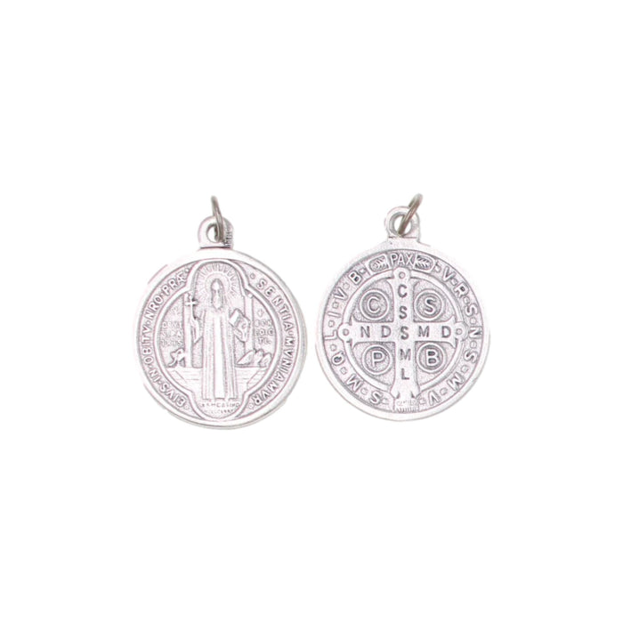 St Benedict 1" Silver Tone Medal