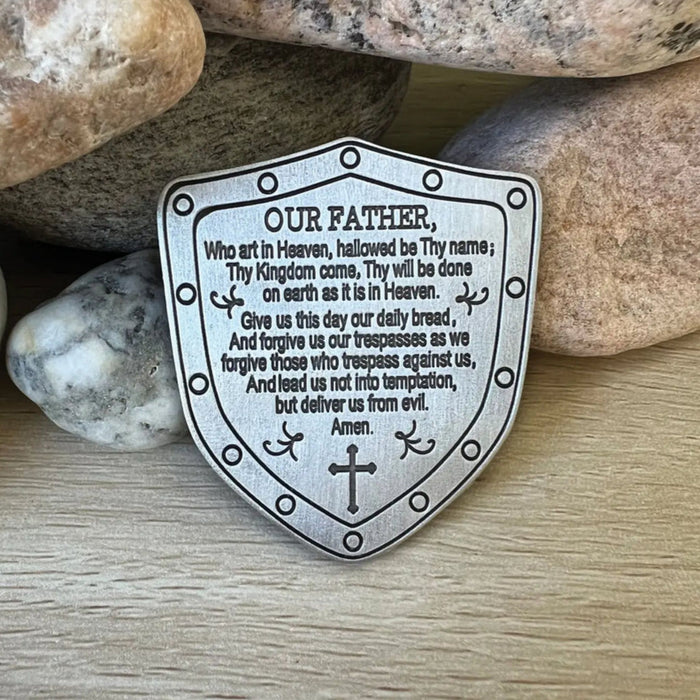 Visor Clip Lord’s Prayer Shield
