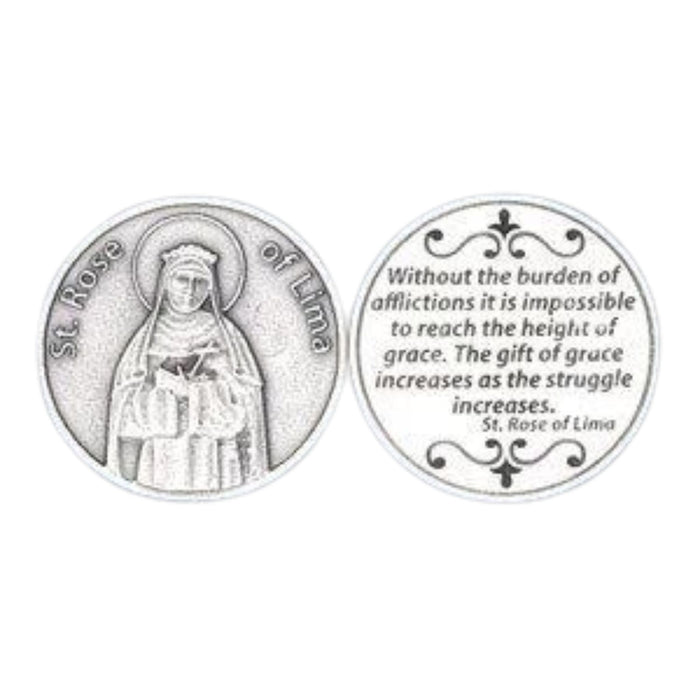 Saint Rose of Lima Italian Pocket Token