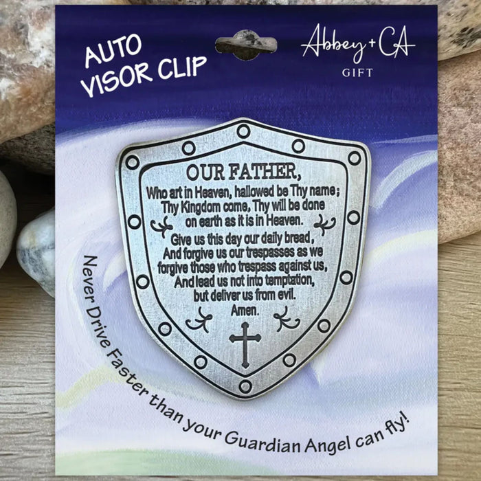 Visor Clip Lord’s Prayer Shield