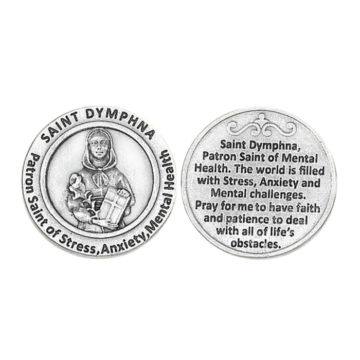 St Dymphna Patron of Anxiety and Mental Health Pocket Token