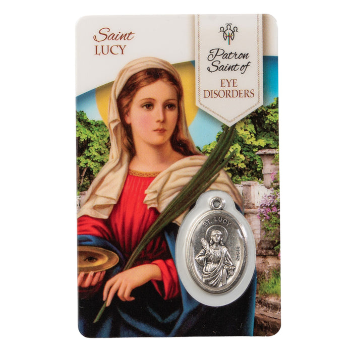 St Lucy Patron of Eye Disorders Healing Saint Card
