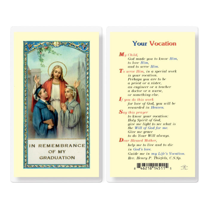 Your Vocation with Guidance Prayer Holy Card