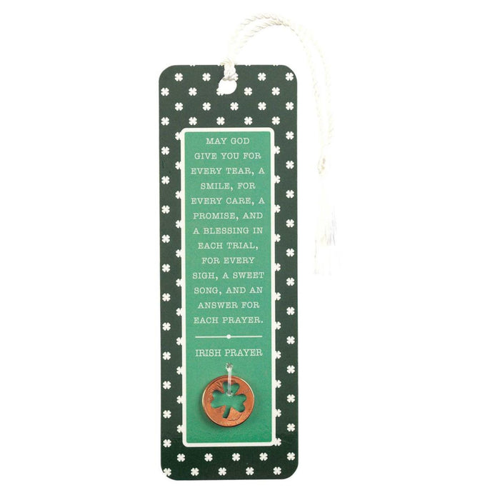 Bookmark Irish Prayer with Shamrock Coin