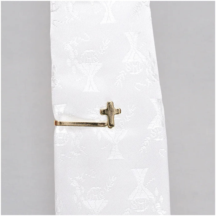 First Communion Gold Cross Tie Bar