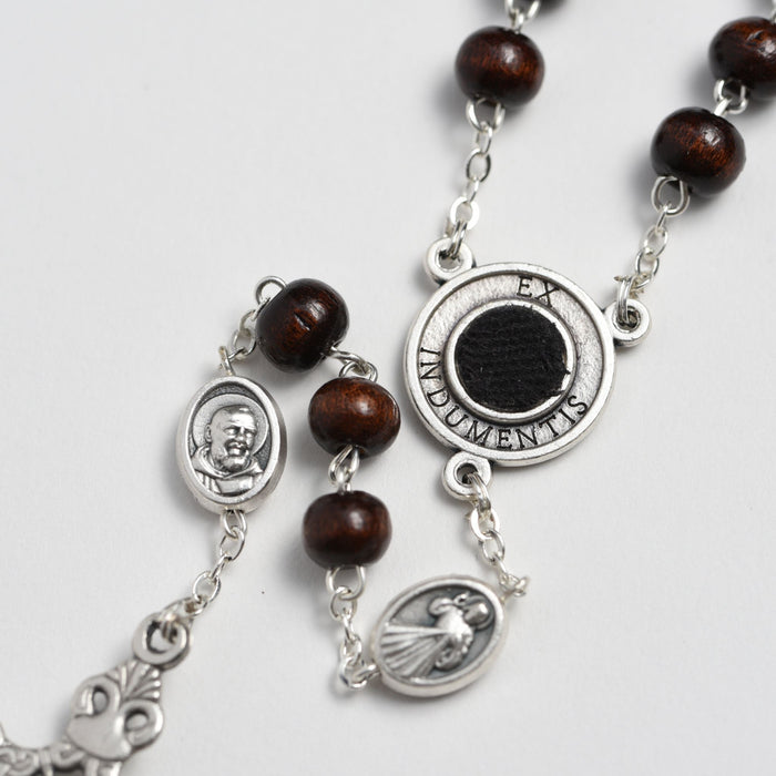 Rosary Padre Pio Wood Beads