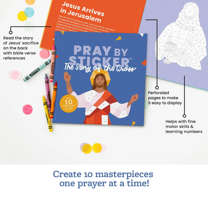 Pray by Sticker: Story of the Cross Sticker Book