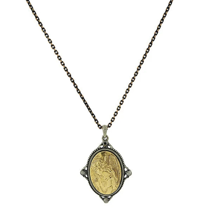 Guardian Angel Pendant Necklace 16" + 3" Extender