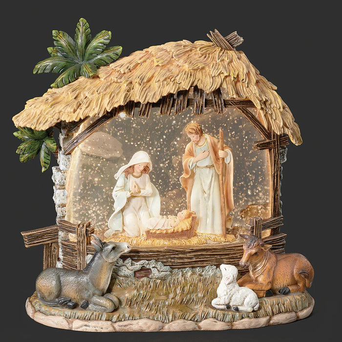 Nativity 8" High Lighted Snow Globe