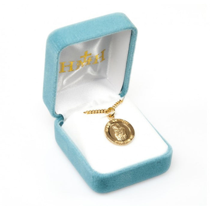 St Anthony 16kt Gold Over Sterling on 18" Chain