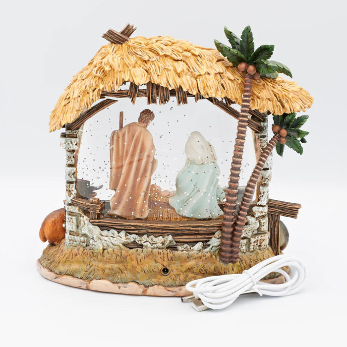 Nativity 8" High Lighted Snow Globe