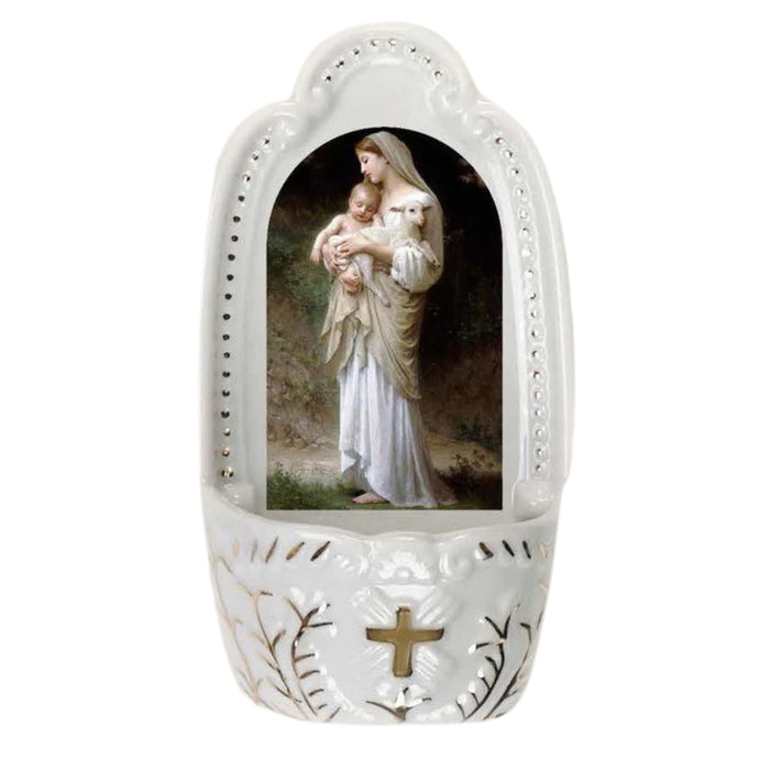 Holy Water Font L'Innocence 5.25" Porcelain