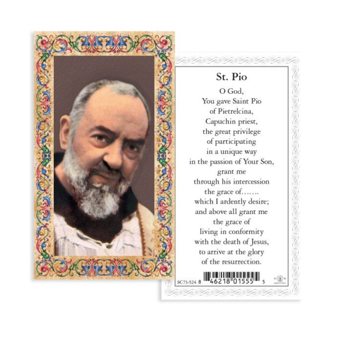 St Padre Pio 4" Hand Painted Patron & Protector