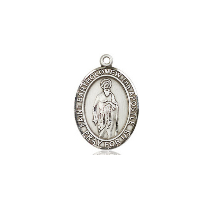 St Bartholomew Oval Sterling Medal on 18" chain