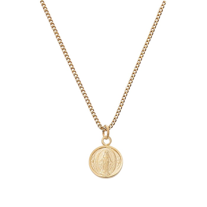 Child's Miraculous Medal Gold Over Sterling Silver on 13" Chain