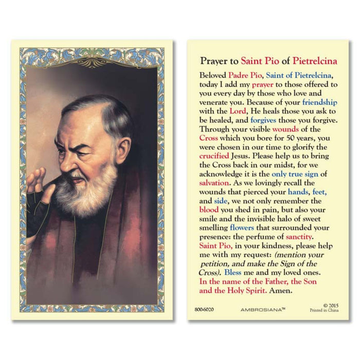 Saint Pio Holy Card