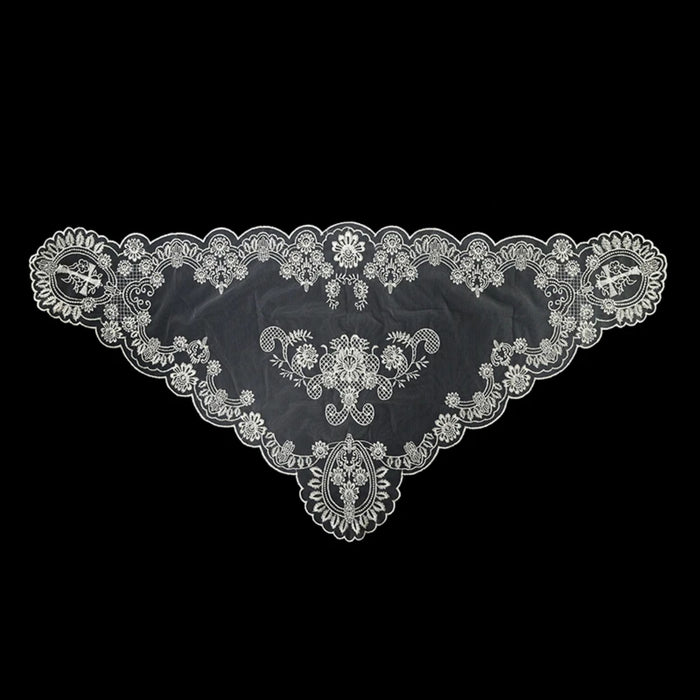 Champagne Ornate Floral Chapel Veil