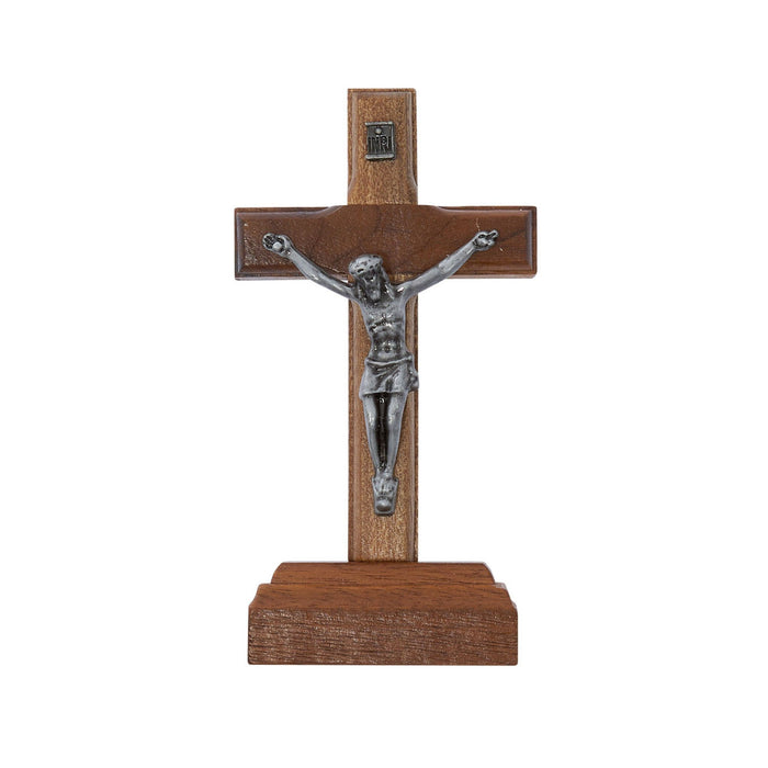 Standing Crucifix 3.75" Walnut