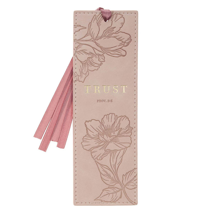 Trust Mottled Blush Faux Leather Bookmark