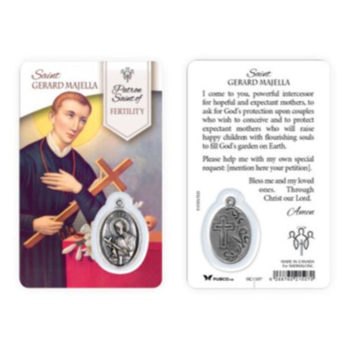 St Gerard Patron of Fertility Healing Saint Card