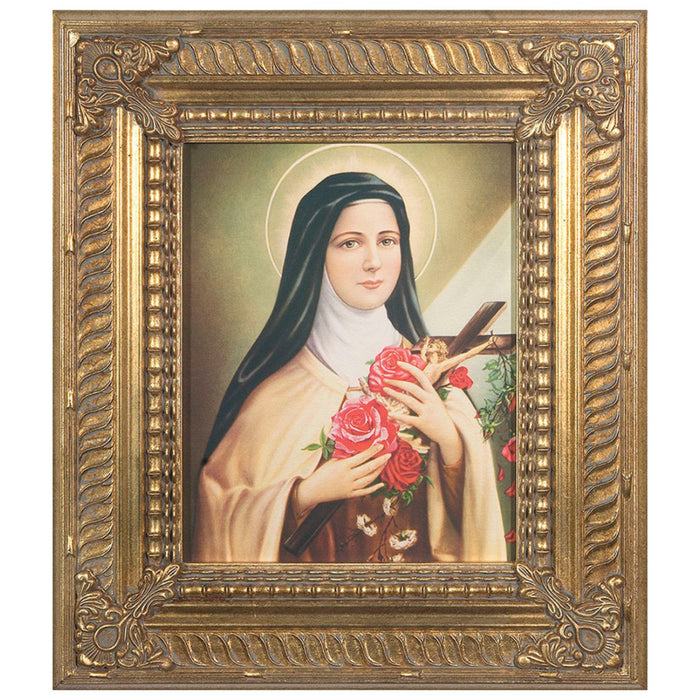 St. Therese of Lisieux Gold Museum Framed Canvas 8" x 10"