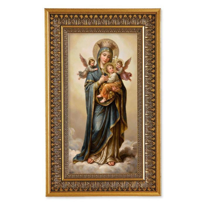 Our Lady of Perpetual Help Textured Art in 9" x 15" Gold-Leaf Wood Frame