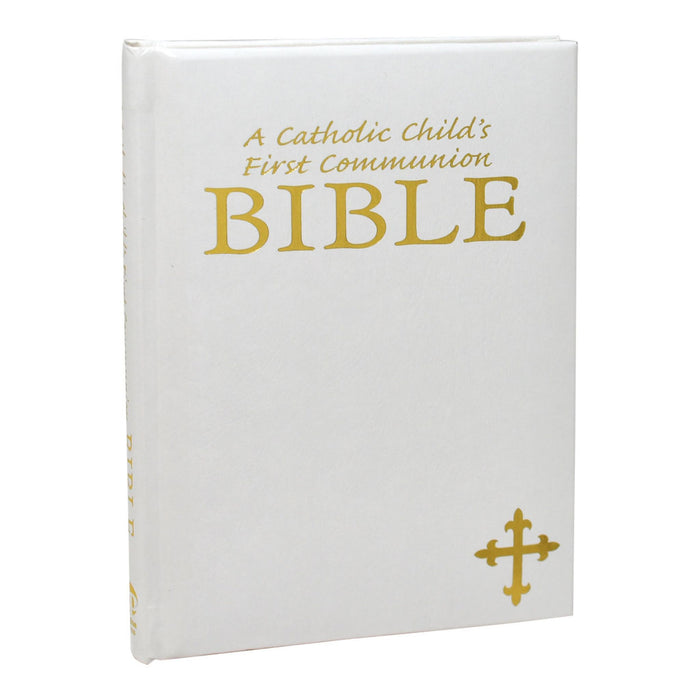 A Catholic Child's First Communion Bible in White