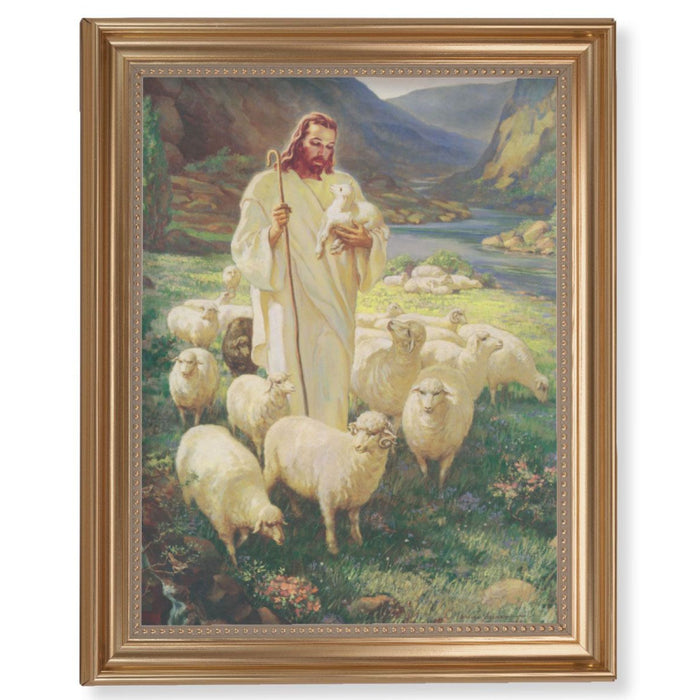 Good Shepherd by Sallman in Gold Frame