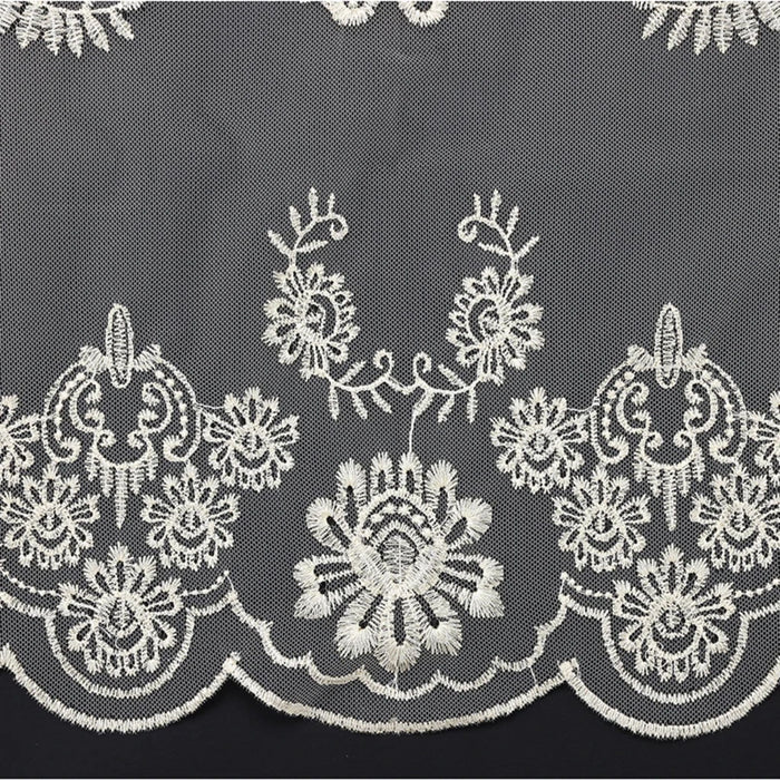 Champagne Ornate Floral Chapel Veil