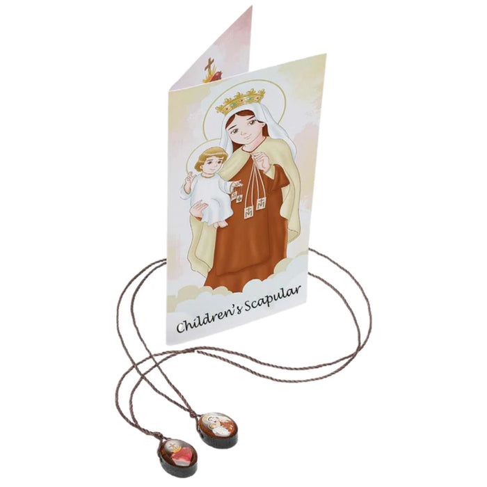 Kid's Scapular Oval Wood on Cord
