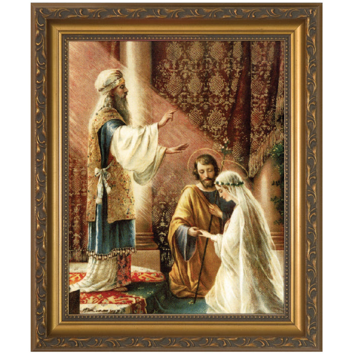 Wedding of Mary & Joseph Gold Frame