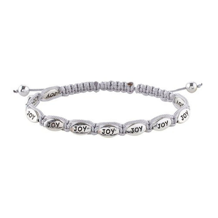 Bracelet with Joy Beads and Grey Cord