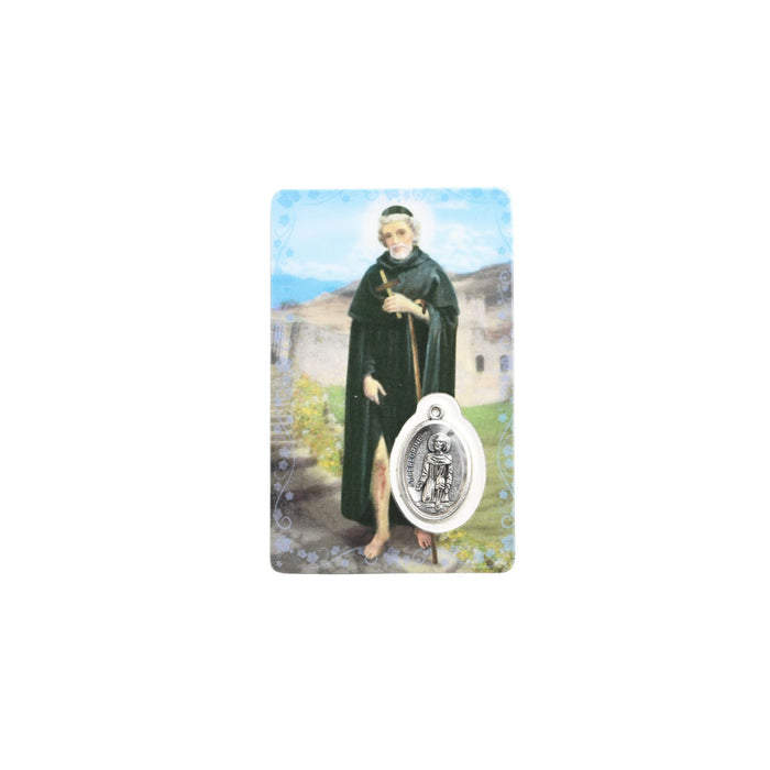 St Peregrine Prayer Card with Medal