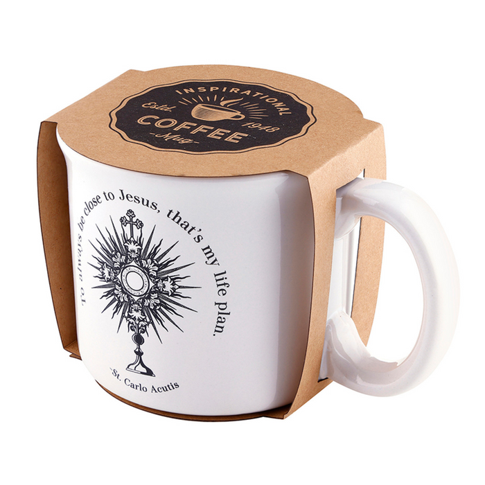St Carlo Acutis Be Close to Jesus Mug