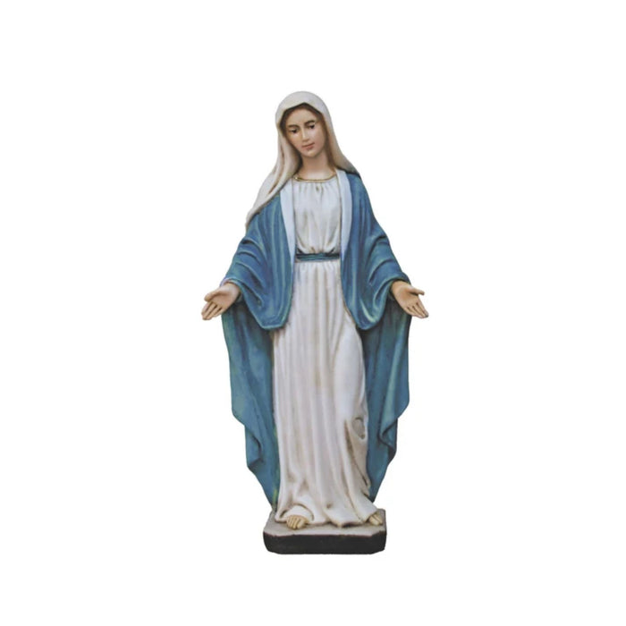 Lady of Grace Statue in Hand-Painted Alabaster 5"
