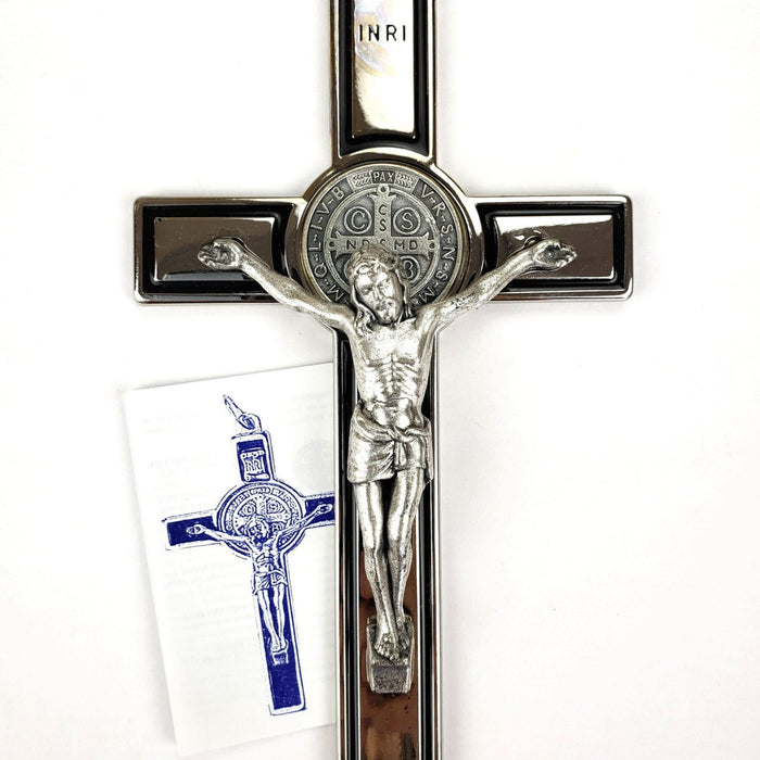 St Benedict Crucifix Nickel and Black