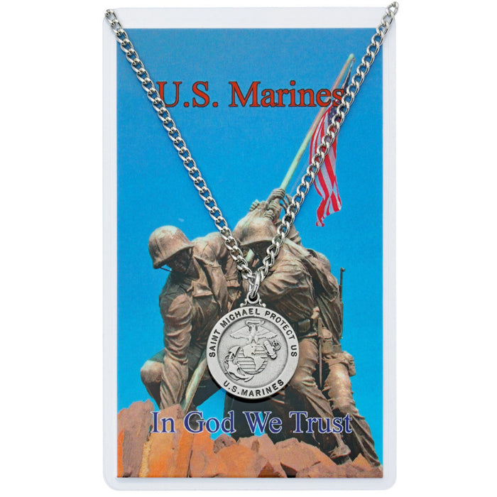 U.S. Marines Pewter Medal and Card Set