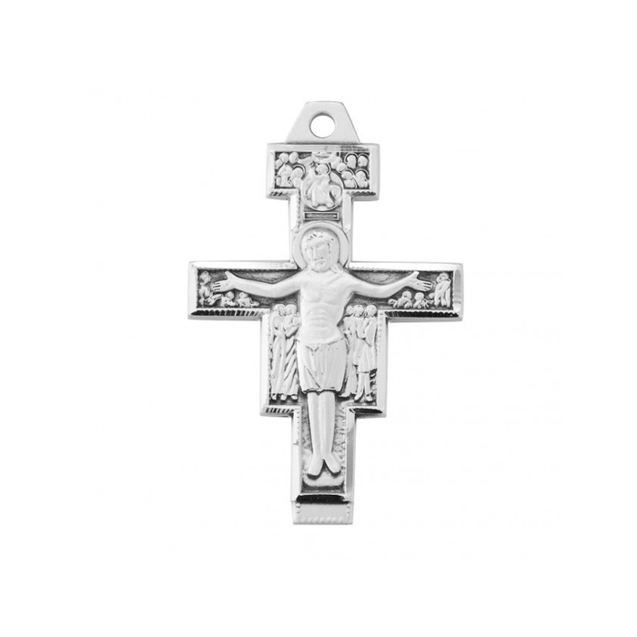 SAN DAMIANO WITH PRAYER ON THE BACK - SS - 24" CHAIN