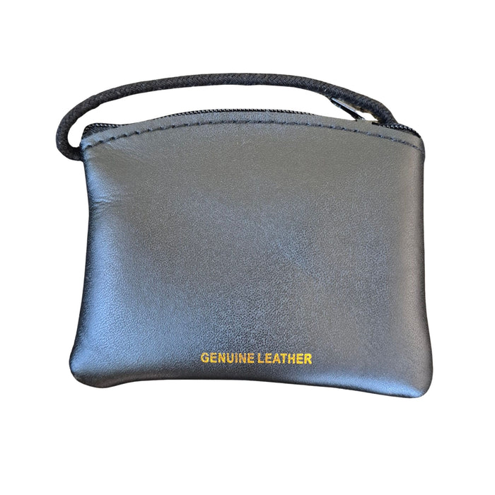 Burse Genuine Leather in Black with Gold Cross