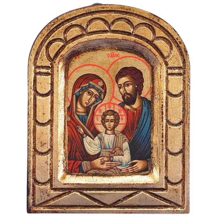 Icon The Holy Family 5" x 4" Gold Leaf