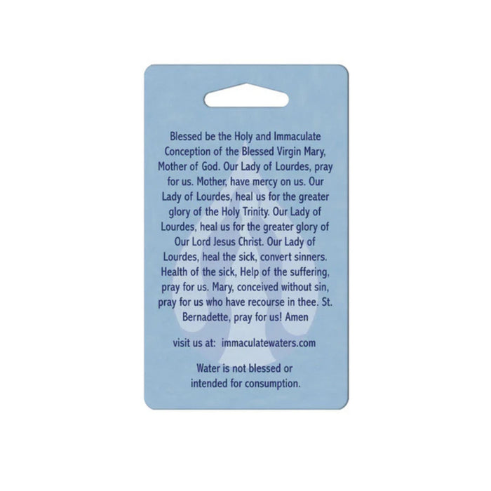 Lourdes Grotto Water with Prayer Card - NOT BLESSED