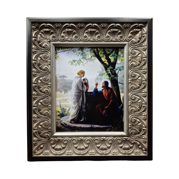 Christ and the Samaritan Woman by Carl Heinrich Bloch Framed Canvas