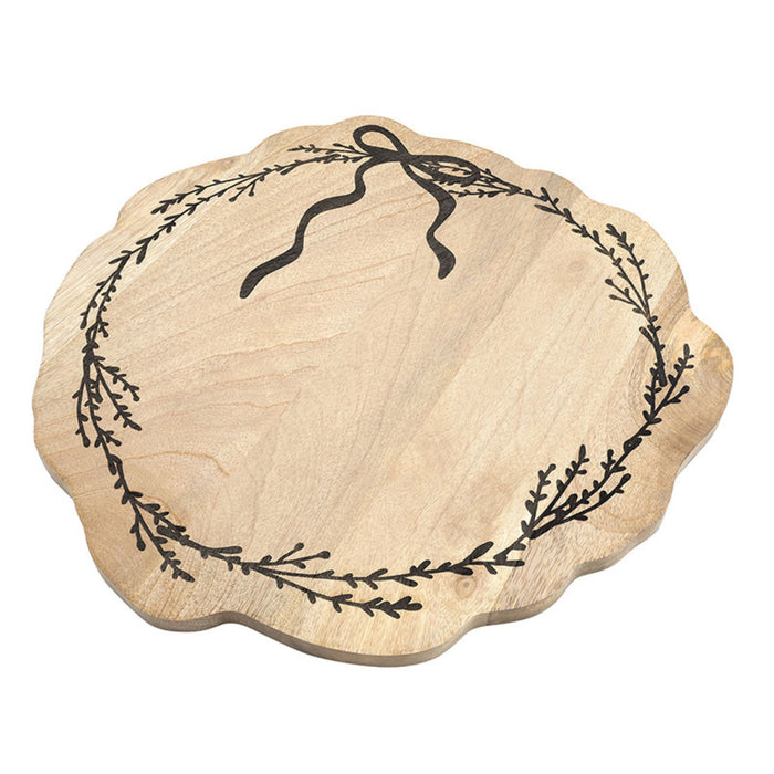 Engraved Wreath Wood Board