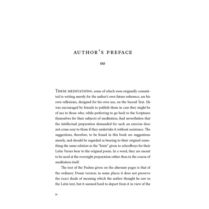 Meditations on the Psalms By Ronald Knox