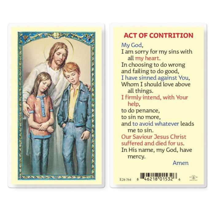 Act of Contrition Holy Card