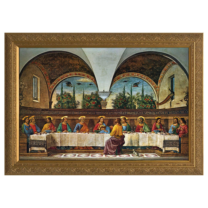 Last Supper by Ghirlandaio Framed Art 10" x 16"