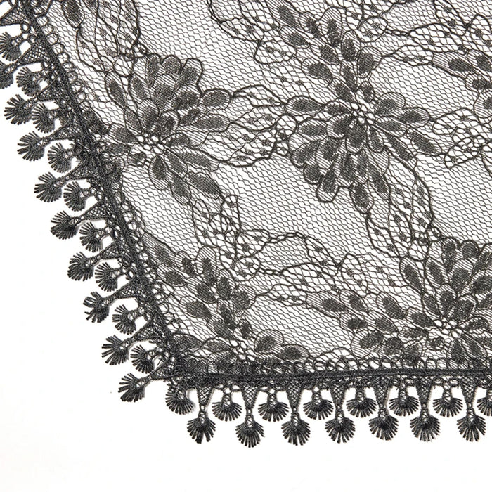 Black Little Flower Chapel Veil