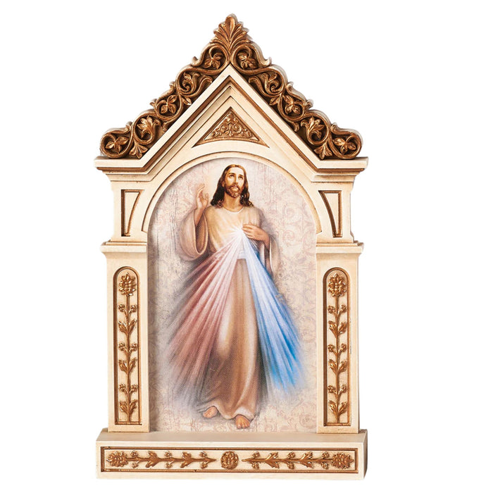 Table Top Shrine Divine Mercy 6.25" High